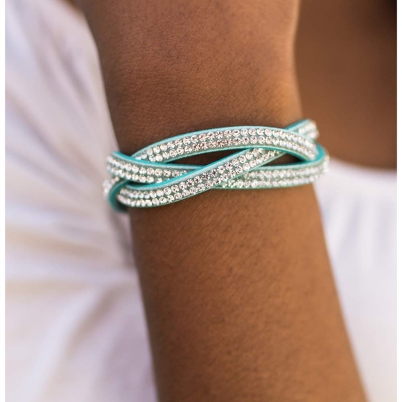 5/$20 Paparazzi Haters Gonna Hate Blue Wrap Bracelet